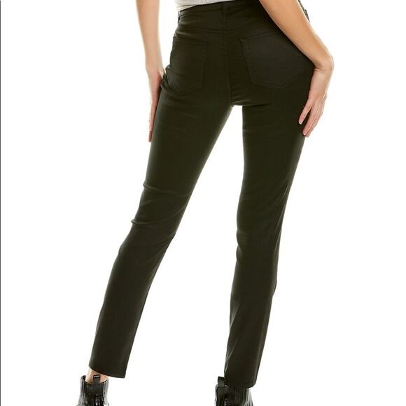 Ted Baker Jeans Pants Womens 34 Black Wet Look Skinny Dark Academia Goth NEW - Picture 12 of 12